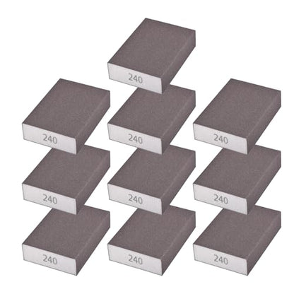 10Pcs 240Grit Sanding Sponges, Wet Dry Sanding Blocks - size: 240Grit