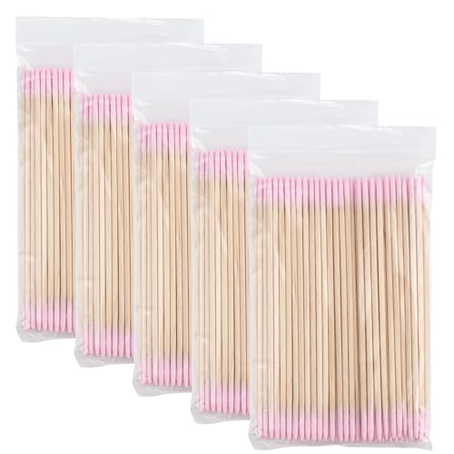 500 Pcs Disposable Micro Applicators Brush,Cotton Swabs Pointed Tip