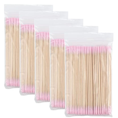 500 Pcs Disposable Micro Applicators Brush,Cotton Swabs Pointed Tip