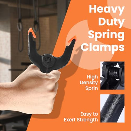 ECY 4.5" Spring Clamps, Heavy Duty Plastic Clamps, 10 Pack - size: 10 Pack,4.5inch