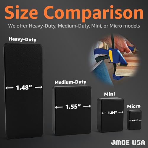 Jmoe USA Replacement Clamp Pads Compatible With Irwin QUICK-GRIP Clamps, Non-Marring High-Grip Surface, Durable Polymer Covers, Woodworking Accessory (Micro - 35lb) - size: Micro (35lb)