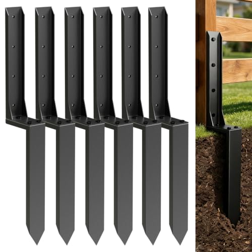 Fence Post Repair Kit for Tilted/Leaning Wood Posts(6-Pack) - size: 6 Pack