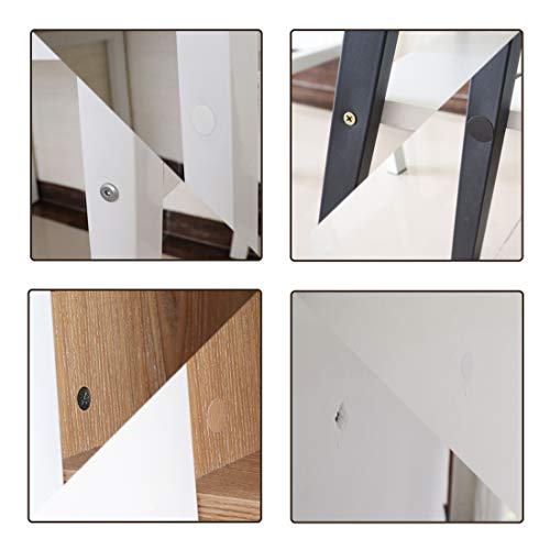Self-Adhesive Screw Hole Stickers PVC Cover Caps Dustproof for Wooden Furniture Cabinet 21mm 2 Sheets/108 Pcs White - color: White