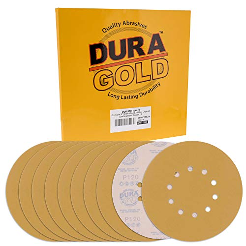 Dura-Gold Premium 9" Drywall Sanding Discs - 120 Grit (Box of 10) - 10 Hole - size: 120-Grit
