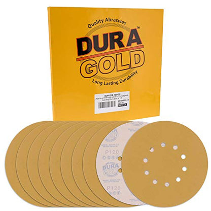 Dura-Gold Premium 9" Drywall Sanding Discs - 120 Grit (Box of 10) - 10 Hole - size: 120-Grit