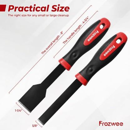 2PCS Carbide Scraper Set(1-1/4" & 5/8"),Super Gasket Scraper,Red - size: Red-1x5/8"+1x1-1/4"