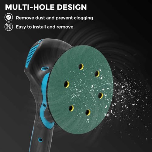 50Pcs Sanding Disc 6Inch 240Grit 9 Hole Sandpapers Green - size: 240 Grit
