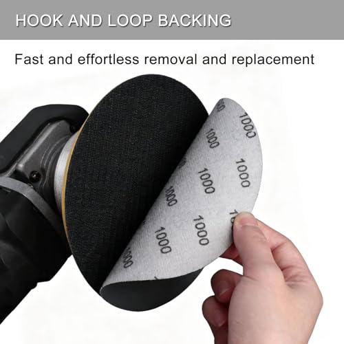 50Pcs 5 Inch Hook and Loop Sanding Discs, 3000 Grit Wet Dry Round Sandpaper - style: Grit 3000
