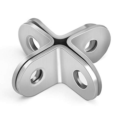 ZOENHOU 100 PCS 20 x 20 mm Stainless Steel L Brackets, 90 Degree Corner Bracket with 200 Screws, Corner Braces for Wood - size: 100PCS 20 x 20mm Silver