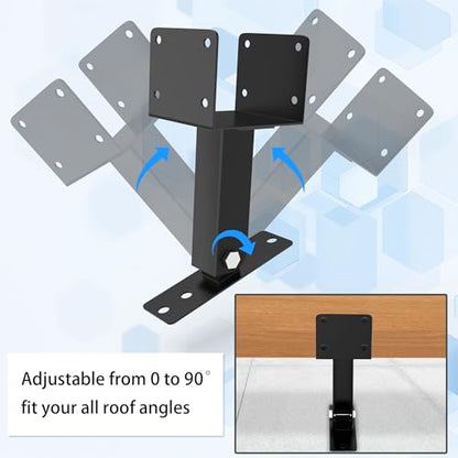 JEXALINE 3Pcs Roof Riser Pergola Bracket Kit for 4 x 4 Wood Posts