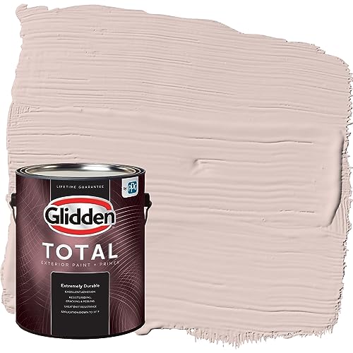 Glidden Total Exterior Paint & Primer All-in-One, Kangaroo Paw/Pink, Flat, 1 Gallon - color: Kangaroo Paw, size: 128 Fl Oz (Pack of 1)