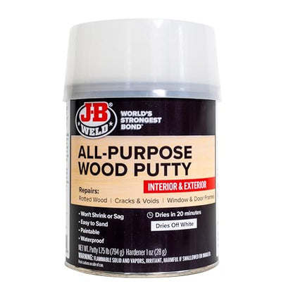 J-B Weld - 32oz All-Purpose Wood Putty - Dries White - 40004 - size: 32 oz