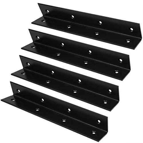 4 Pack 10" Wide Corner L Bracket, Stair Stringer Hanger - size: 10 Inch