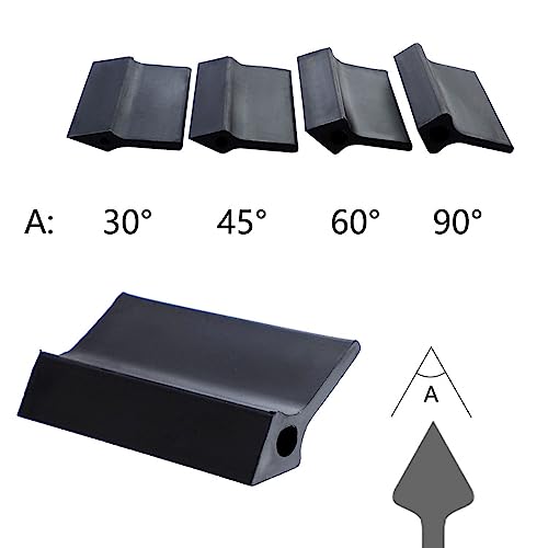 14 pcs Rubber Polishing Pad Flexible Contours Convex Concave Sanding Block, Sandpaper Holder Woodworking Tools Double Ended Contour Grinding Block for Lathe Wood Carving & Crafts (Black Rubber)