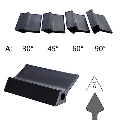 14 pcs Rubber Polishing Pad Flexible Contours Convex Concave Sanding Block, Sandpaper Holder Woodworking Tools Double Ended Contour Grinding Block for Lathe Wood Carving & Crafts (Black Rubber)