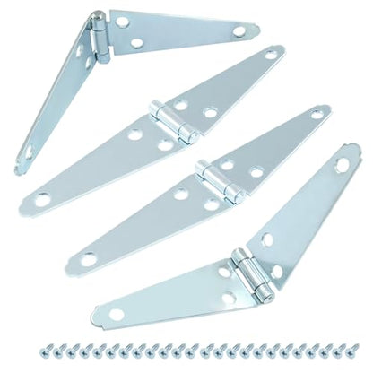Hordion 4Pcs Strap Hinge Shed Door Hinges, 4 Inch Heavy Duty Gate Hinges - size: 4 Inch, 4Pcs