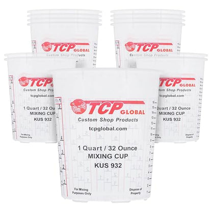 Custom Shop Paint Mixing Cups, 32-Ounce, 12 Pack, Plastic Measuring Cups - style: 12 Cups