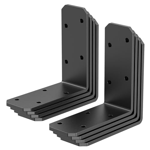 3x3 Inch Angle Bracket, 90 Degree Corner Bracket, Black, 8 Pack - color: Black-8PCS
