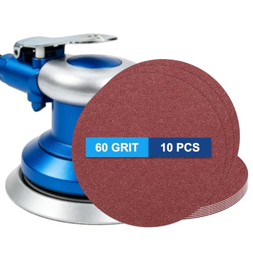 10 Pack 9 Inch PSA Sanding Discs 60 Grit Aluminum Oxide Red - size: 60 grit
