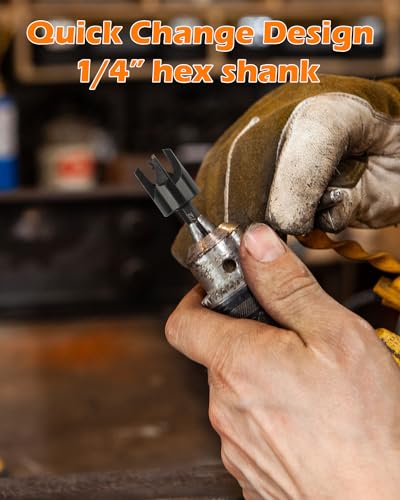 8Pcs Plug Cutter, 1/4-5/8 in Wood Plug Cutters Drill Bit Set - style: Hex Shank