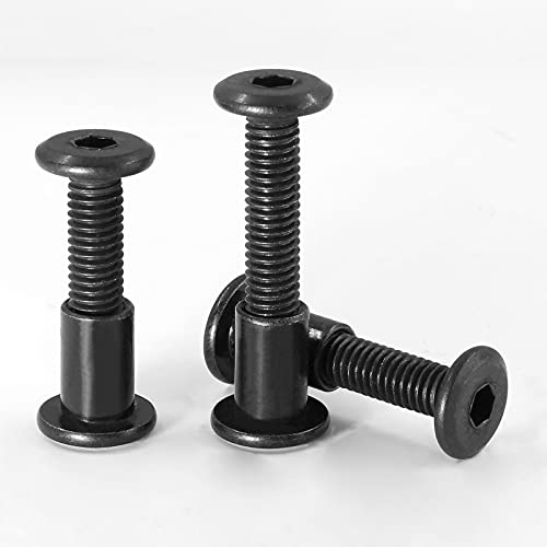 M6x25mm Hex Drive Socket Cap Bolt, Black, 10 Pair (20 Piece) - color: Black, size: M6x25mm