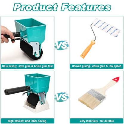Portable Glue Applicator Roller Woodworking Glue Spreader Adjustable Applicator for Work Wooden DIY Coating (3 inch) - size: 3 inch