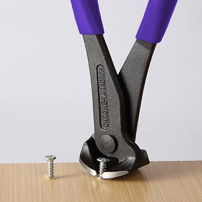 Bates- Nail Puller, 7 Inch, 2 Pack, Yellow and Purple, Nail Remover Tool, Cutting Pliers, Carpenter Tools, Staple Puller, End Cutting Pliers - color: Yellow and Purple, size: 7", 2 Pack
