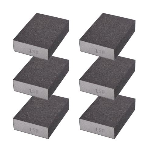 6Pcs 150Grit Sanding Sponges, Wet Dry Sanding Blocks - size: 150Grit