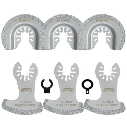XXGO 6 Pcs Diamond Multi Tool Grout Removal Blade XG6002D - size: 6 PCS