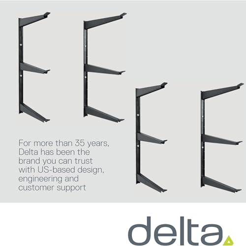 Heavy Duty Wood and Lumber Storage Rack (2-Pack), Holds Up To 960 lbs - Easy to Install Mounted Rack - Steel Construction Storage Solution For Garage, Basement & Pantry by Delta Cycle