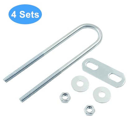 M6 U Bolts, 15/16 Inch Wide, 23mm x 120mm, 4 Sets - size: 23 mm x 120 mm
