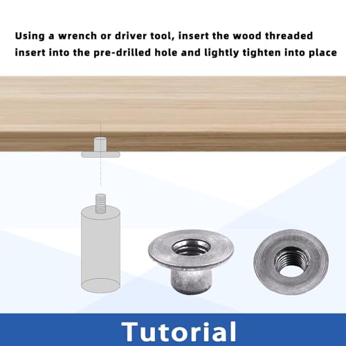 Glarks 50pcs M5 x 8mm Round Base Weld Tee Nut, Carbon Steel Through Hole Tee Nut, Flange Insert Female Thread T-Nuts for Hardware Fitting Fastener, Wood Furniture, Hardware Accessories - size: M5 x 8mm