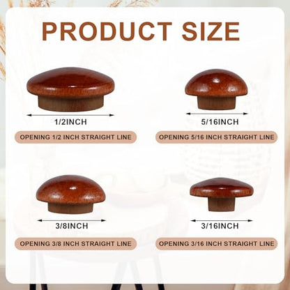 Bucherry 120 Pieces 4 Sizes Wood Plugs, Classic Style - style: Classic Style