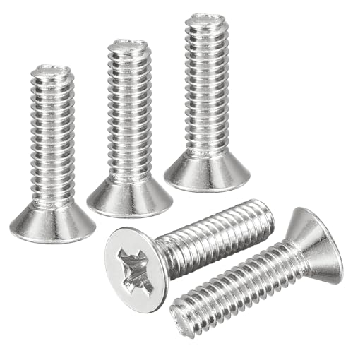 DTGN #8-32x5/8 Phillips Flat Head Machine Screw 304 Silver 30pcs - color: Silver, size: #8-32x5/8"