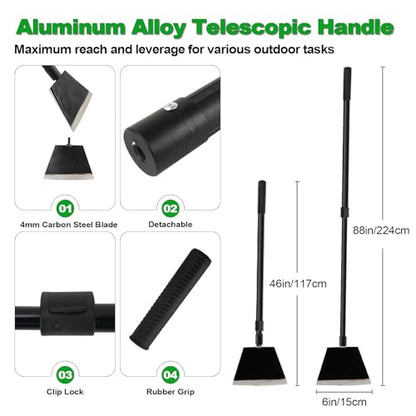 Floor Scraper Garden Shovel, Cleaning Remove Long Handle Tool 88in