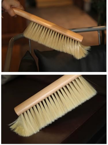 Soft Foxtail Hand Broom Wood Handle for Shop Bench 14" (2pcs Yellow) - color: 2 Yellow