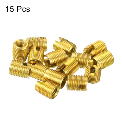uxcell Self Tapping Threaded Inserts, 15pcs M3-0.5 Female to M5-0.5 Male Carbon Steel Slotted Thread Repair Inserts Nuts, 6mm Long - size: M3 x M5 x 6mm
