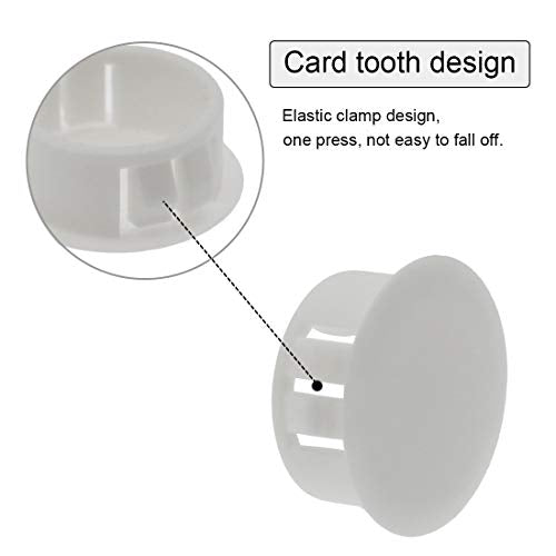 Plastic Hole Plugs, 25mm/1", White, 30PCS - color: White, size: 25mm/1"