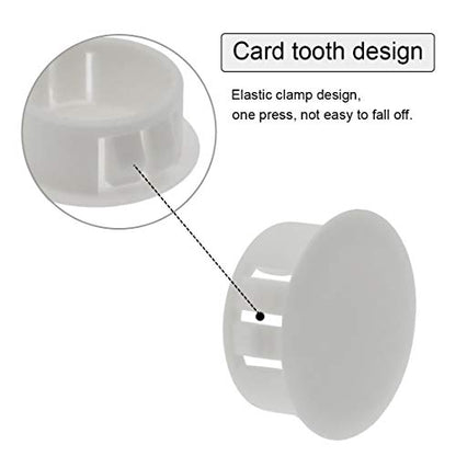 Plastic Hole Plugs, 25mm/1", White, 30PCS - color: White, size: 25mm/1"