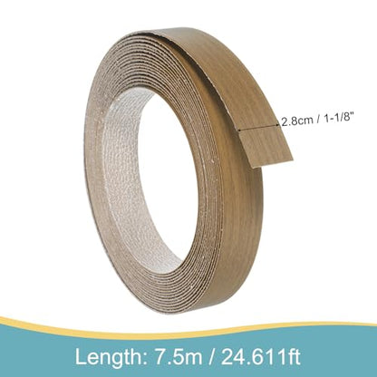 uxcell Edge Banding 1 1/8 Inch x 24.61ft Pre-Glued Wood Veneer Brown Walnut - color: Walnut, size: 1 1/8 Inch x 24.61ft