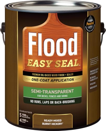 Flood Easy Seal 1 gal Burnt Hickory Semi-Transparent Wood Stain & Sealer - color: Burnt Hickory