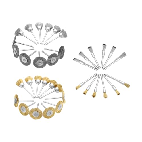 36Pcs Wire Brushes Set Brass & Steel Rotary Tool Brushes