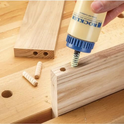 Glue Bottle Silicone Applicator Tips for Dowel Joints -Plastic Collar Glue Applicator Tips w/Caps & Cleaning Tools -Compatible Glue Tips for Glue Bottles -Easy Cleanup Glue Bottle Applicator Tips