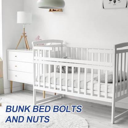 PATIKIL Bunk Bed Bolts and Nuts Kit M8x65mm Furniture Bolts Hex Drive 6Set - size: M8x65mm