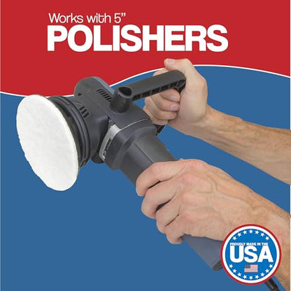 5 Inch Non Scratch Pad Hook & Loop Non Woven Discs White - color: White, size: 5" Round