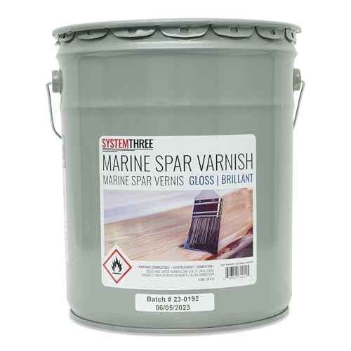 System Three Marine Spar Varnish, Gloss, 5-Gallon