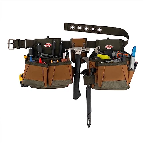 Bucket Boss 50200 Two Bag Tool Belt in Brown