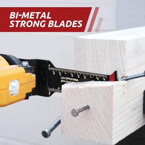 AMZWEI 30 Pcs Bi-Metal Oscillating Saw Blades Wood with Nails, Metal Cut