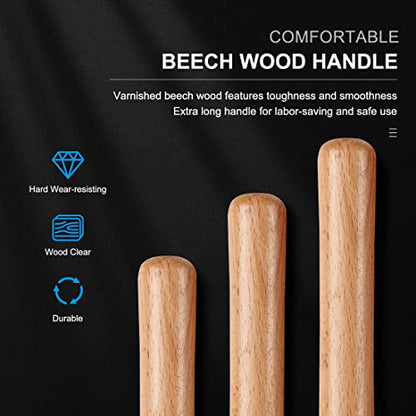 HAUTMEC Professional Wood Turning Chisel 8 pcs Set, Lathe Chisel Set with 2 Skew 1 Spear Point 1 Parting 1 Round Nose & 3 Gouge Tools for Beginners, Hobbyists and Professionals HT0237-WW - style: Crv Blade | Beech Handle