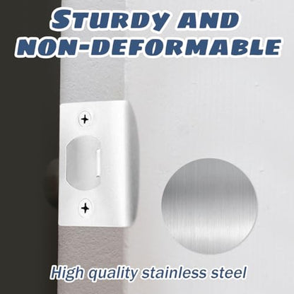 Door Strike Latch Plate Set,6 Pack,with 9 Dowel Strips